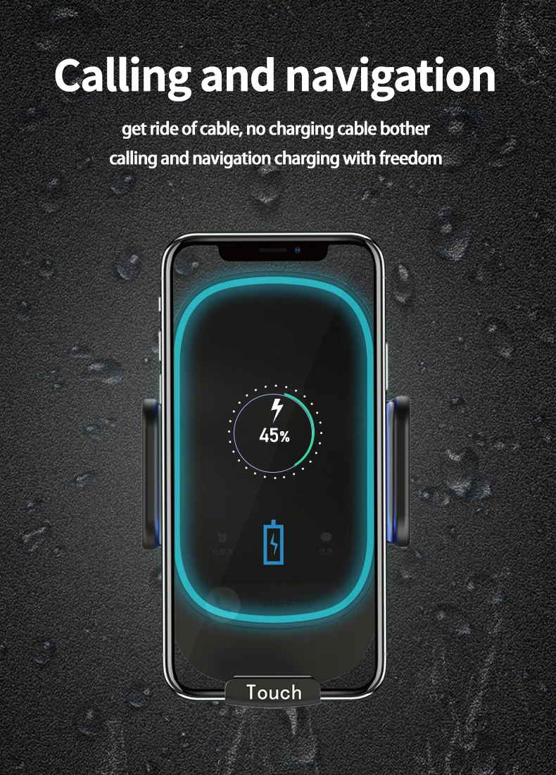 Новое поступление, автомобильное беспроводное зарядное устройство AI, 15 Вт, автомобильное зарядное устройство