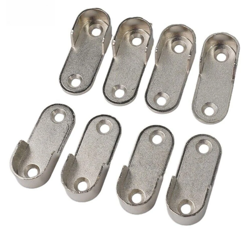 Furniture Clothes Tube Support Flange Wardrobe Hanger Closet Rod Holder Clothes Tube Holder Rail Bracket