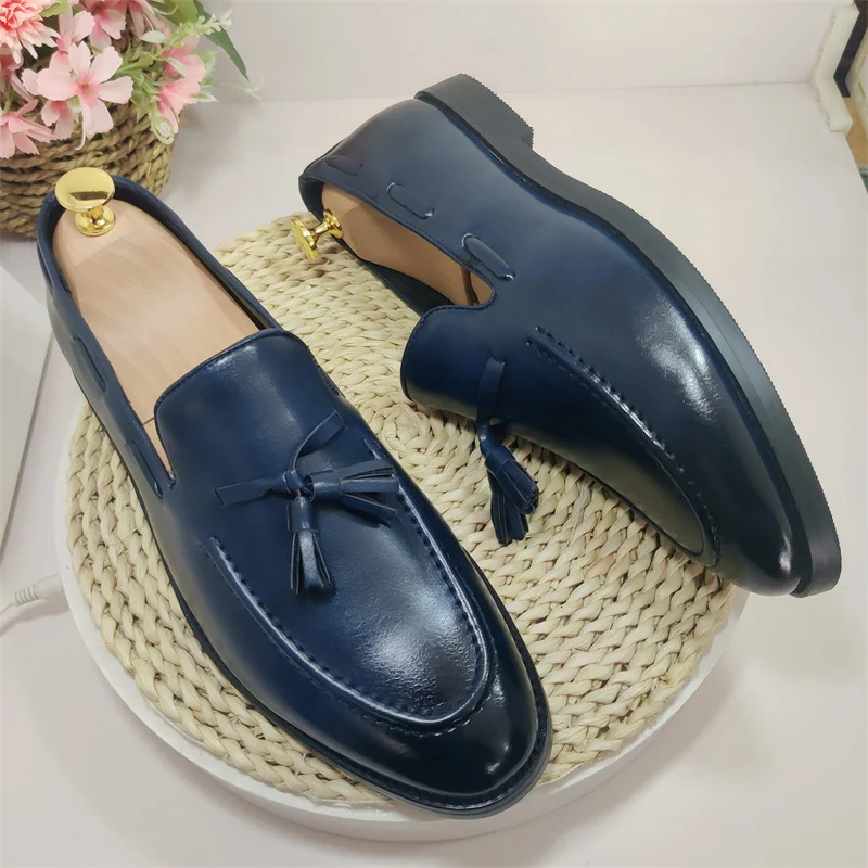 Loafers Men Shoe Trends 2019 Classic Design Tassels Dress Shoes