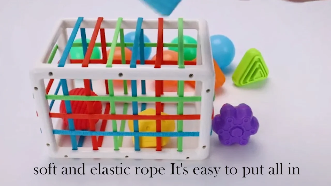 Montessori Colorful Shape Blocks Sorting Game For Baby Motor Skill ...