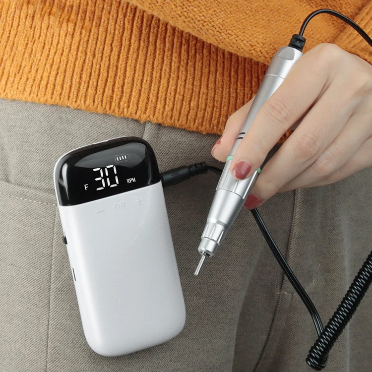 Jimdoa Professional Touch Screen Low Vibration Cordless Portable Nail Drill Manicure Drill for Acrylic Nails Rechargeable