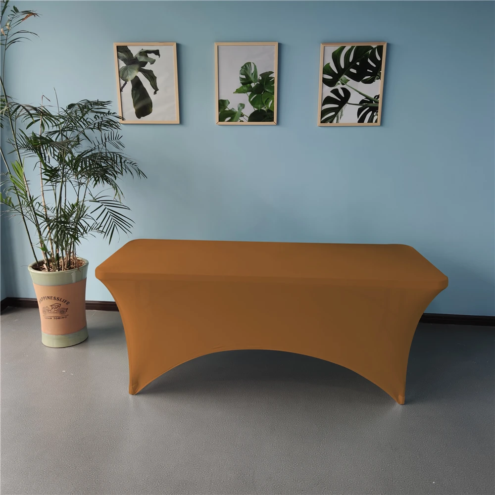 SPDCOW Mantel Rectangular De Mesa De Spandex Elástico De 6 Pies Para Mesas Plegables, Resistente A Las Arrugas, Mantel De Patio Elástico Y Estirable Para Fiestas, Banquetes, Bodas Y Eventos (Blanco