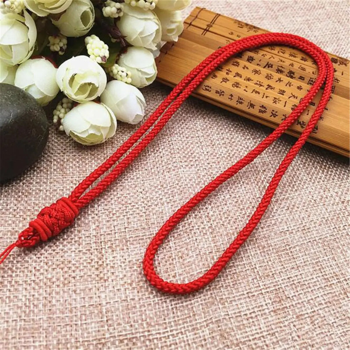 Chinese Red String Necklace Braided for Luck Beauty