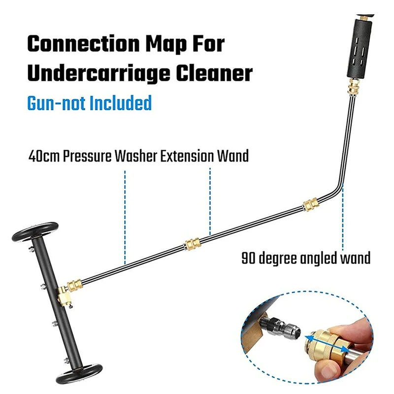 READY to SHIP!! Dual Function Undercarriage Pressure Washer Car Wash Water Broom Undercarriage Cleaner