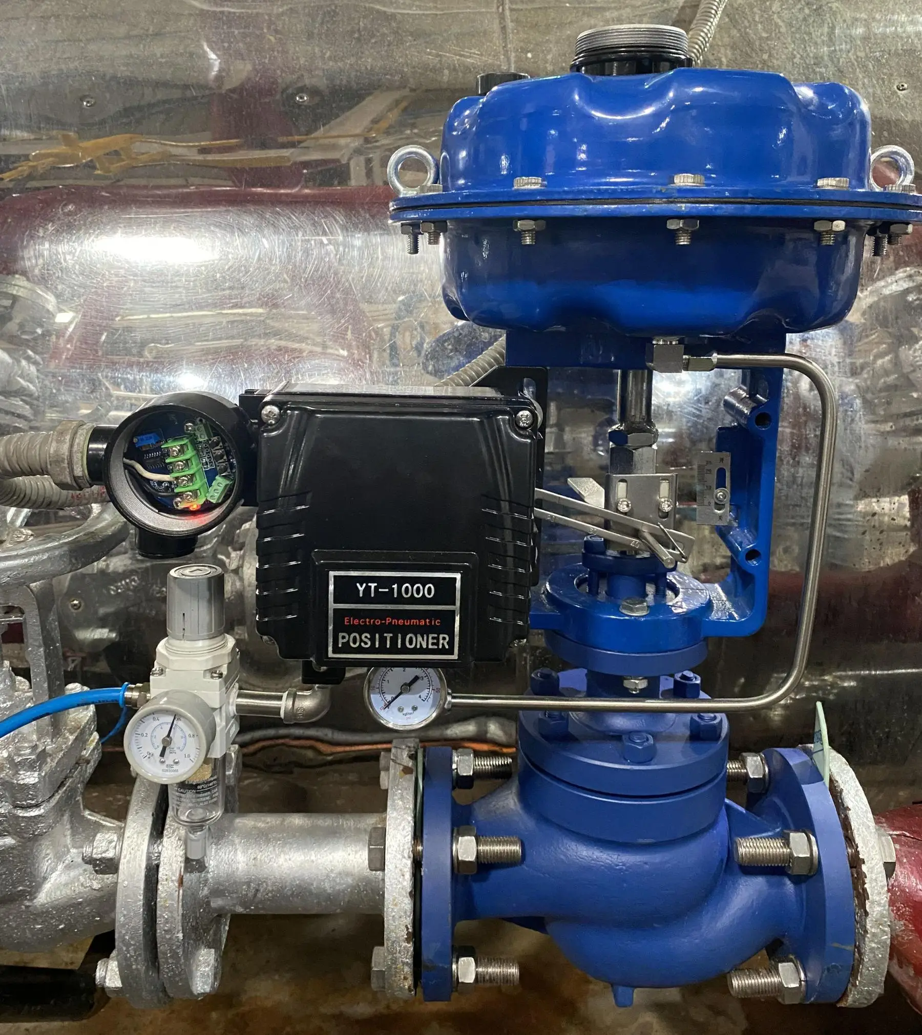 Stainless Steel Globe Control Valve Pneumatic Actuator Diaphragm