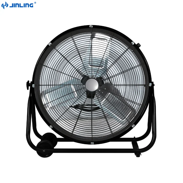 24'' 600mm Portable Quiet Heavy Duty Garage Cool air Shop Warehouse Industrial Blower Drum Fan 110V 120V