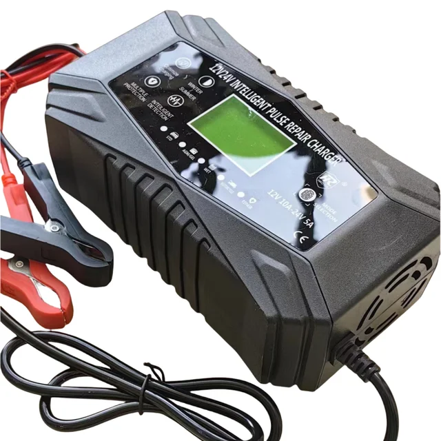 fully intelligent 24v 6a pulse repair motorcycle lead acid Battery Charger 12v 8a car truck start stop battery charger