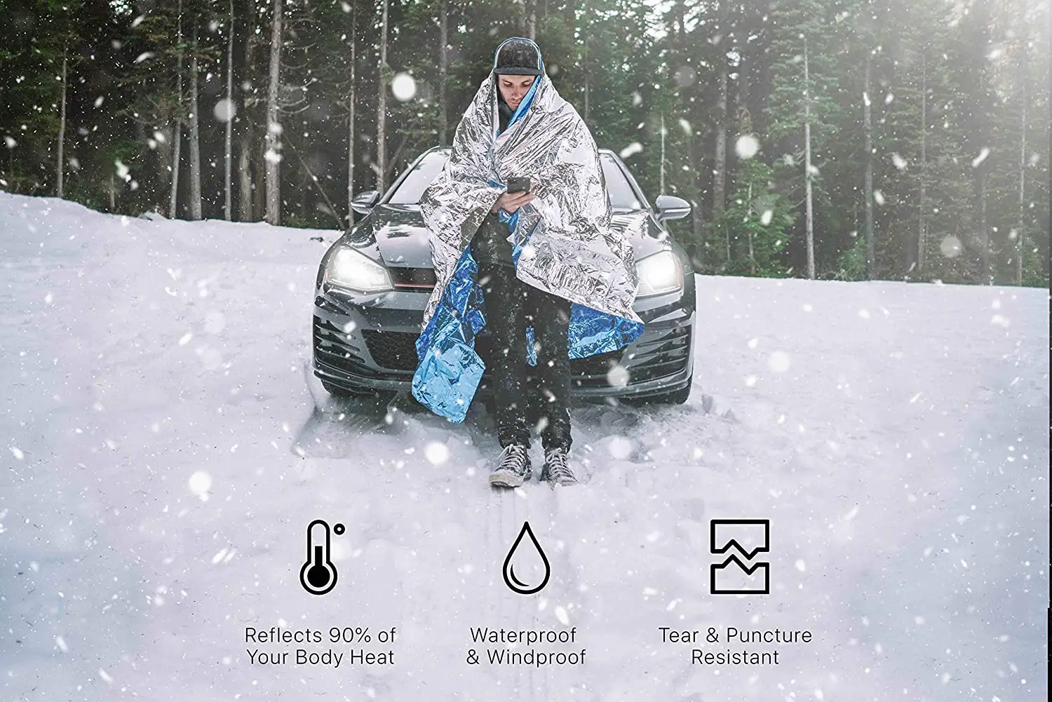 Outdoor Mylar Emergency Blankets 4 Pack Of Extra Large Thermal Foil