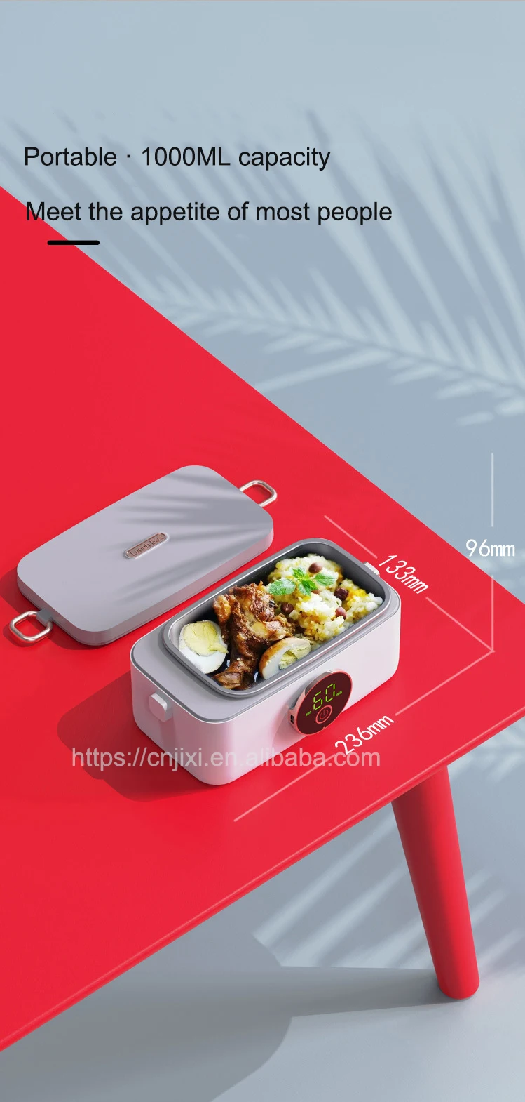 USB Rechargeable Electric Heated Lunch Boxes - Portable Food Warmer