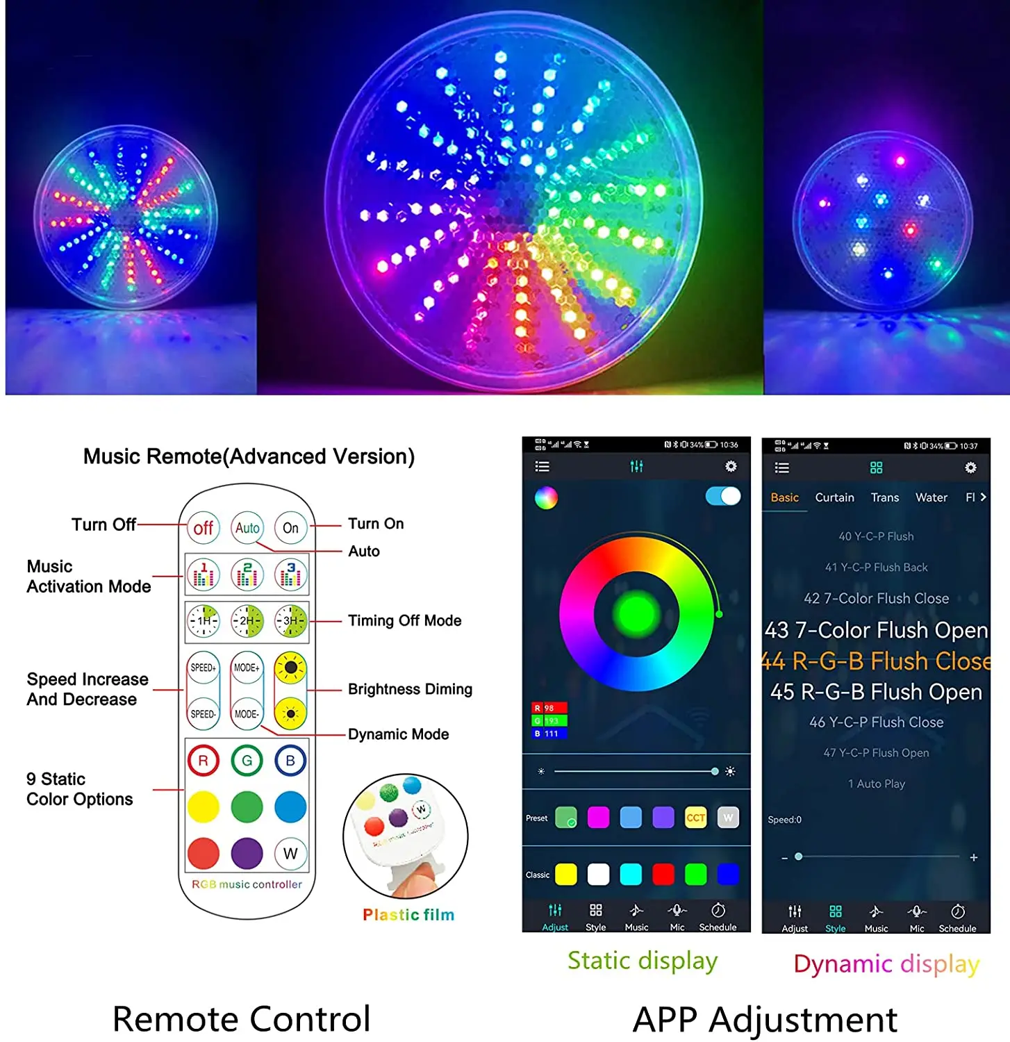 25W RGBIC WIFI PAR38 Spotlight - IP65 Waterproof Mobile App \u0026 Remote  Control, Dimmable Outdoor LED Light for Ambient Lighting, image size:1454x1500