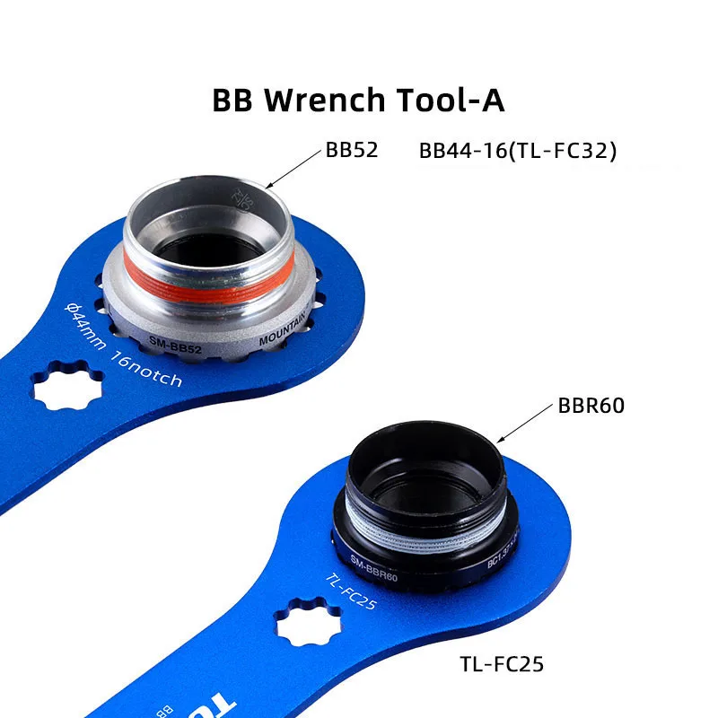RIDERACE Bicycle Bottom Bracket Spanner Multifunctional Axle BB Wrench Installation and Removal Tools Suitable for Central Axis
