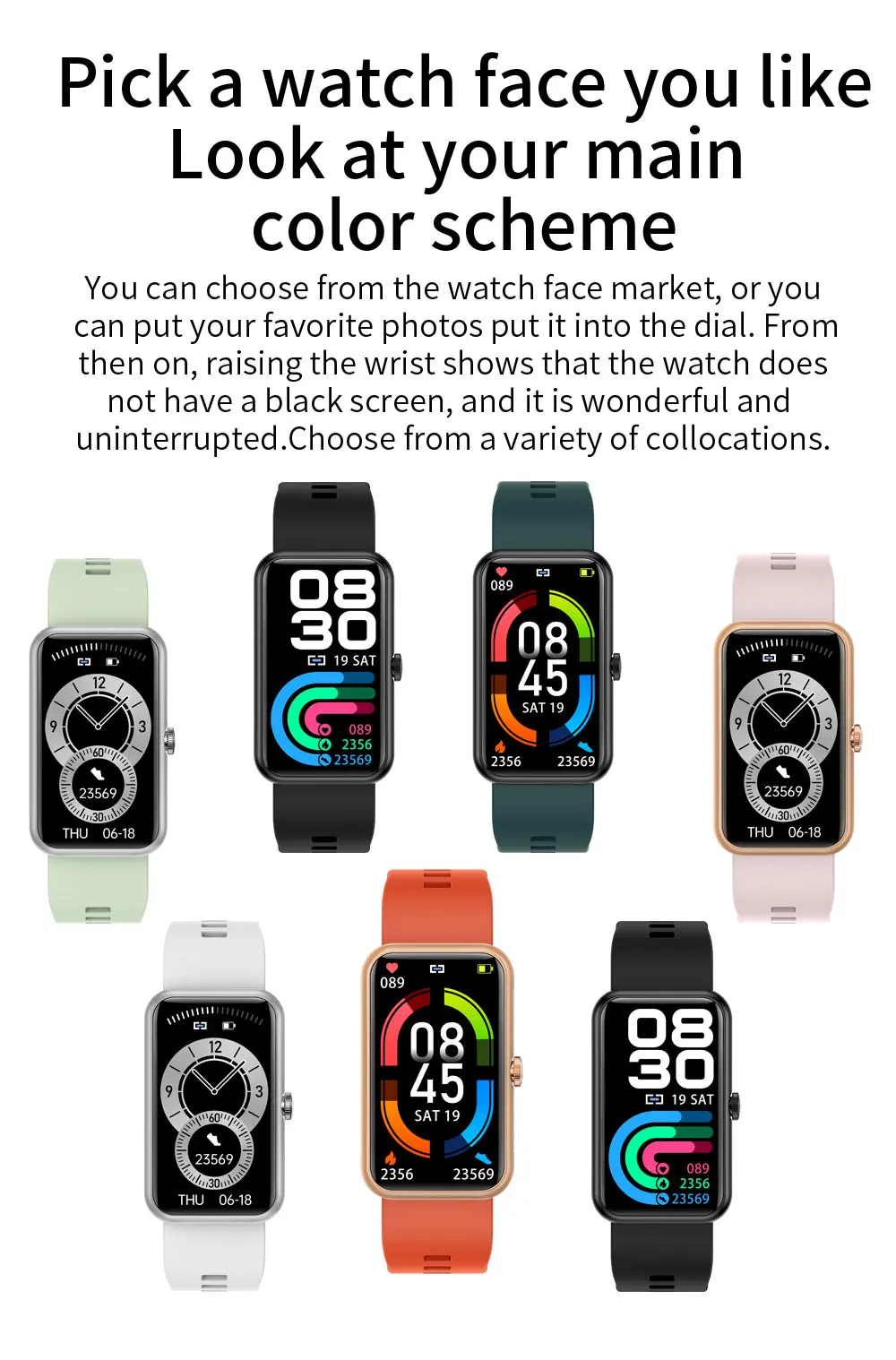 Reloj inteligente para mujer para teléfono Huawei pulsera