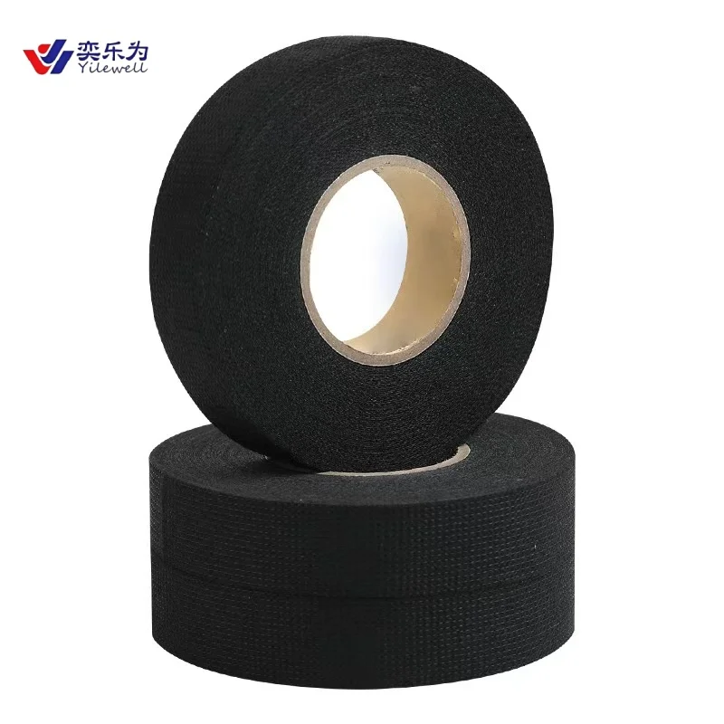 Flame Retardant Black Orange Flannel Insulation Tape Pressure Sensitive Adhesive  Car Engine