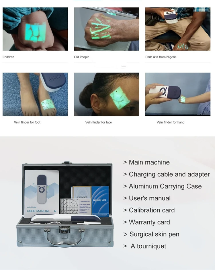 Medical Portable Vein Finder Infrared Accurate Visualization Improve Venipuncture Success Rate Medical Device