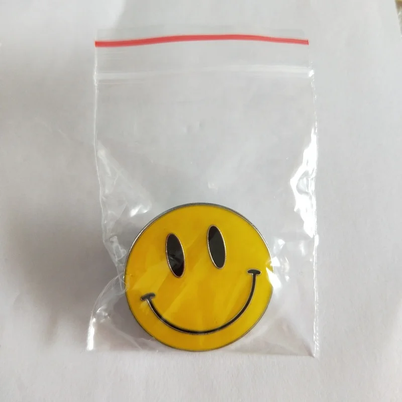 Happy Fun Smile Yellow Enamel Pin - Eco-Friendly Collectible