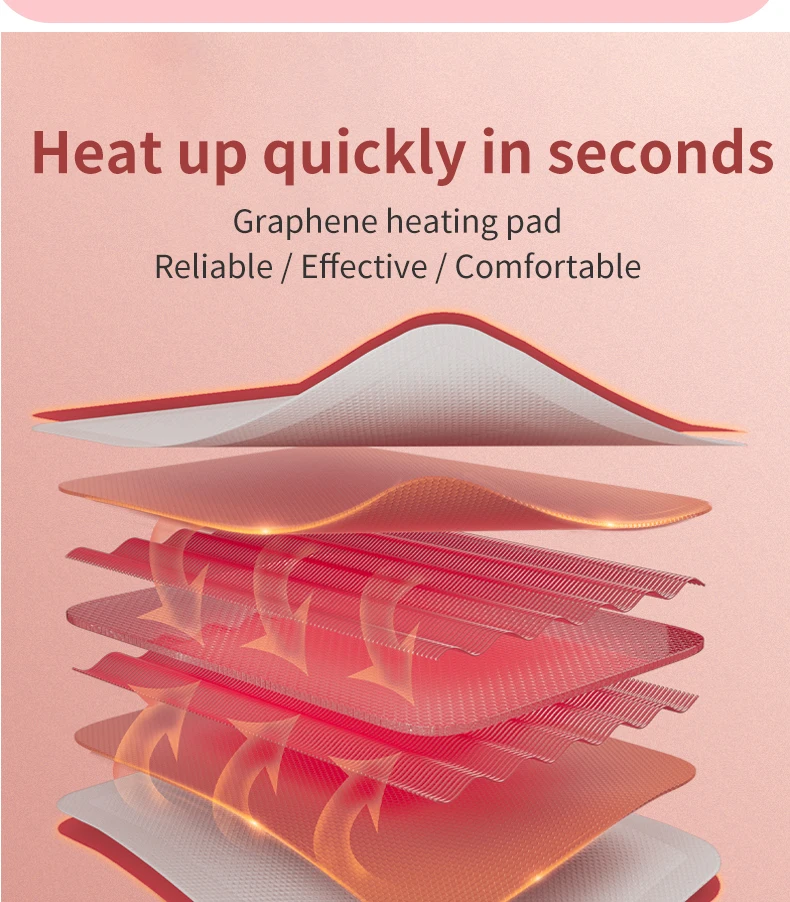 Oem Factory Graphene Far Infrared Heated Waist Massage Belt Automatic