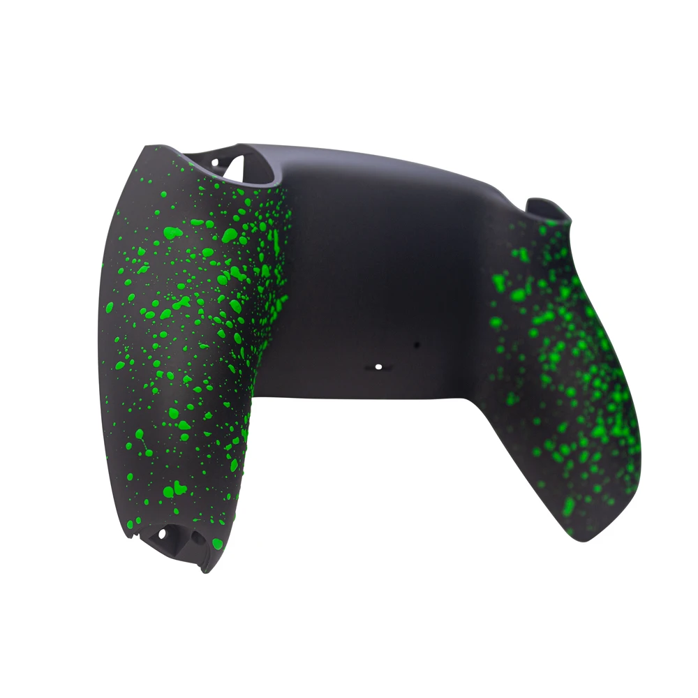 Customized 3D Rubber Splashed Grips With Black Back Shell Replacement for PS5 Controller Rear Case