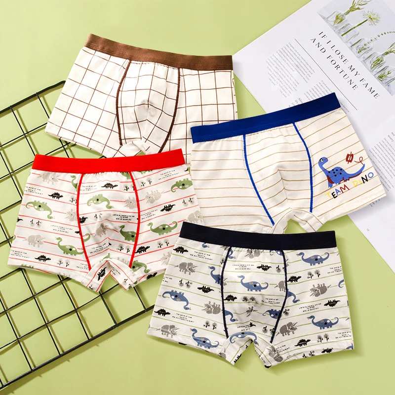 unids/pack nueva llegada niños ropa interior sonrisa dibujos animados  algodón Ropa interior Niño Boxer Shorts para niños