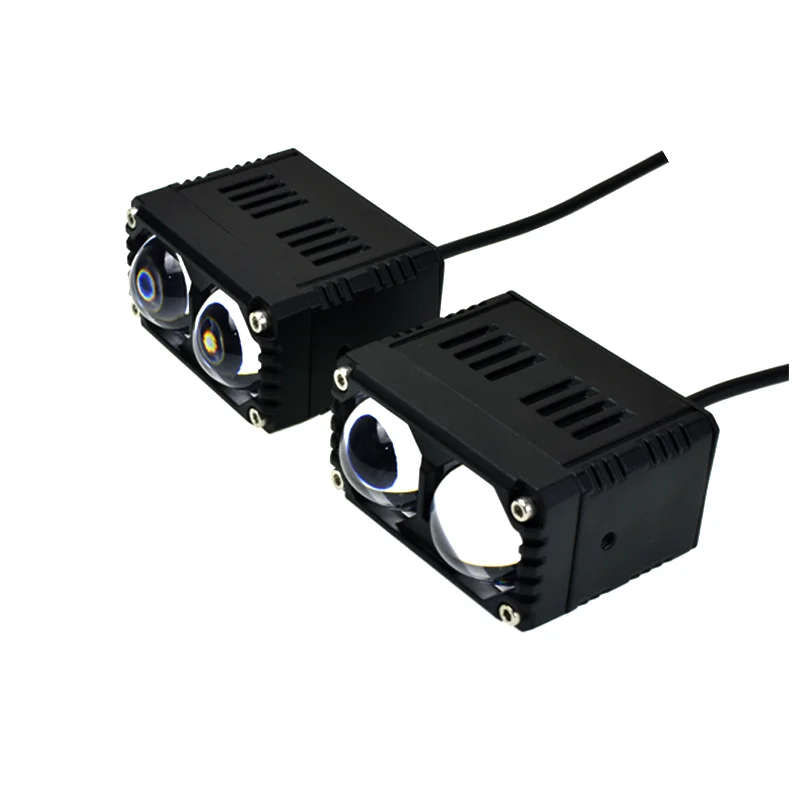 SENLO 90W Motorcycle Driving Light Led Dual Colo for Headlight Auxiliary Spotlight Lamp ATV Scooter Moto Fog Light Accessories
