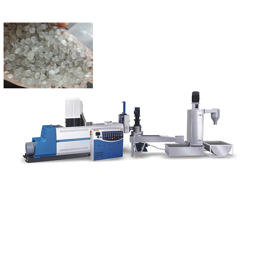 Double Degassing Extruder Recycling Machine PE PP Film PA PS HDPE Flakes Granulation Line