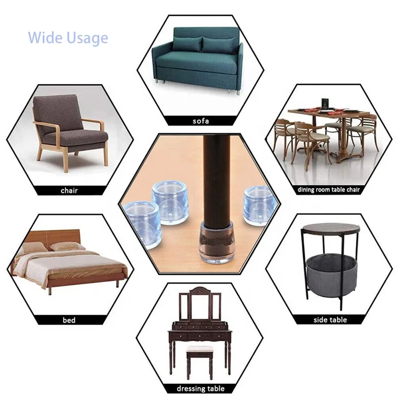 OSALADI 8 Pièces Protecteur De Pied De Chaise Sous-Verres