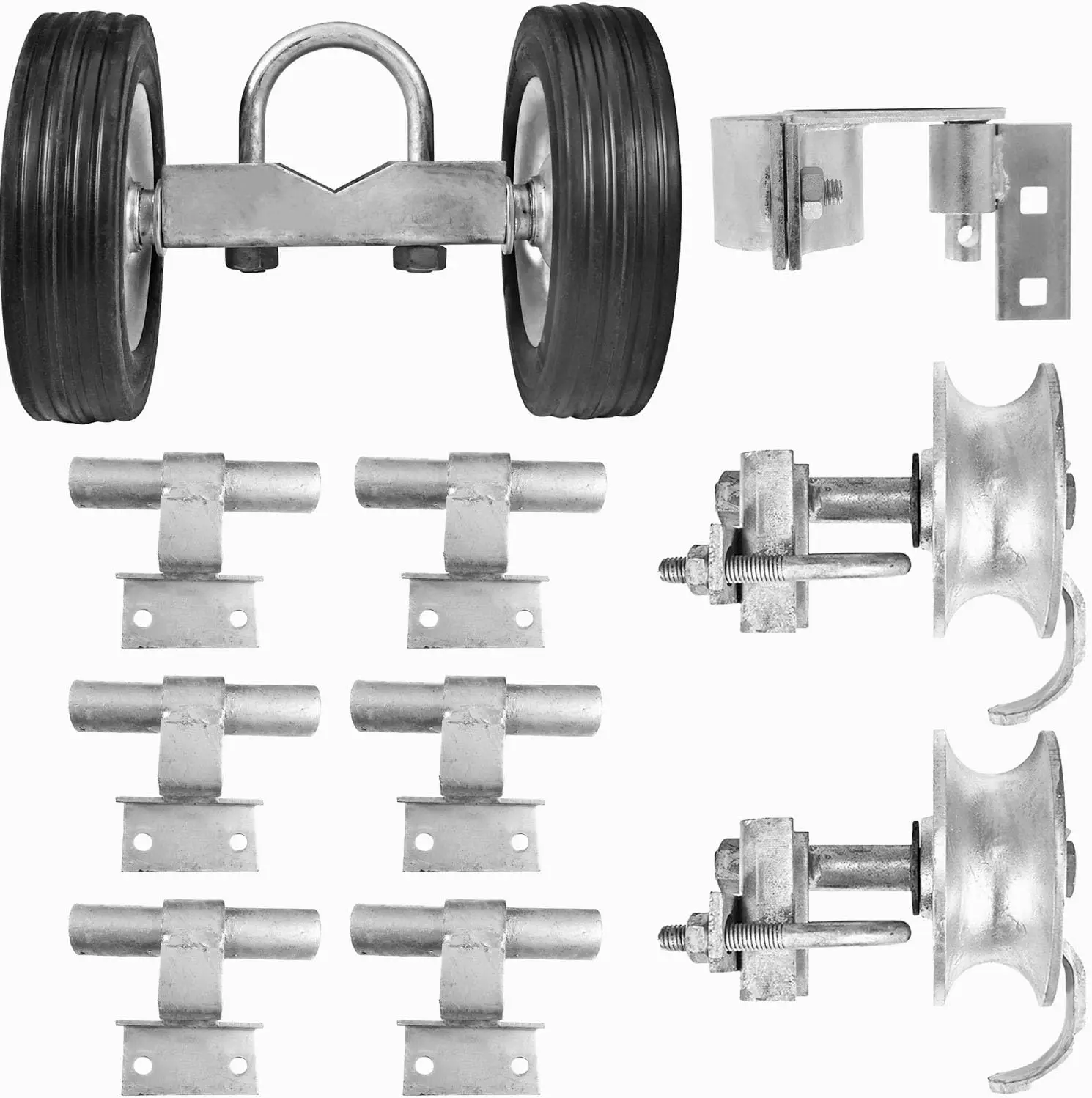 Gate Wheels Chain Link 6 Inch Rolling Gate Wheels For Chain Link Fence | Sliding  Gate Carrier Wheels | Easy Install 6 Inch Gate Wheels Replacement