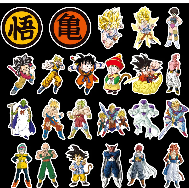 Desenho animado Dragonball Evolution Saiyan Wall Sticker Goku Vegeta Papel  de Parede