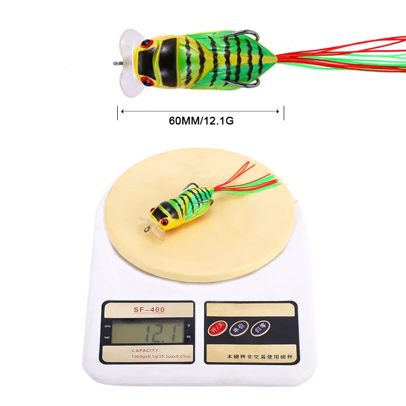 Koppers Leurre flottant en forme de grenouille creux, 4,4 cm, 0,6 g, vert farine / jaune