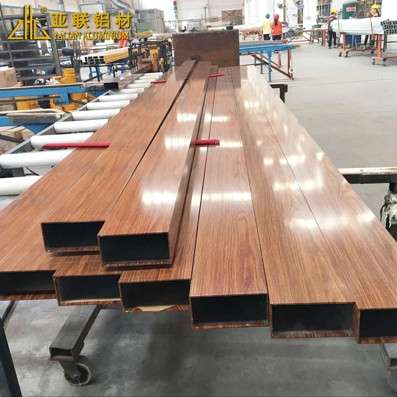Wood Grain Aluminium Profile In Dubai Supplier,Wood Finish Aluminium