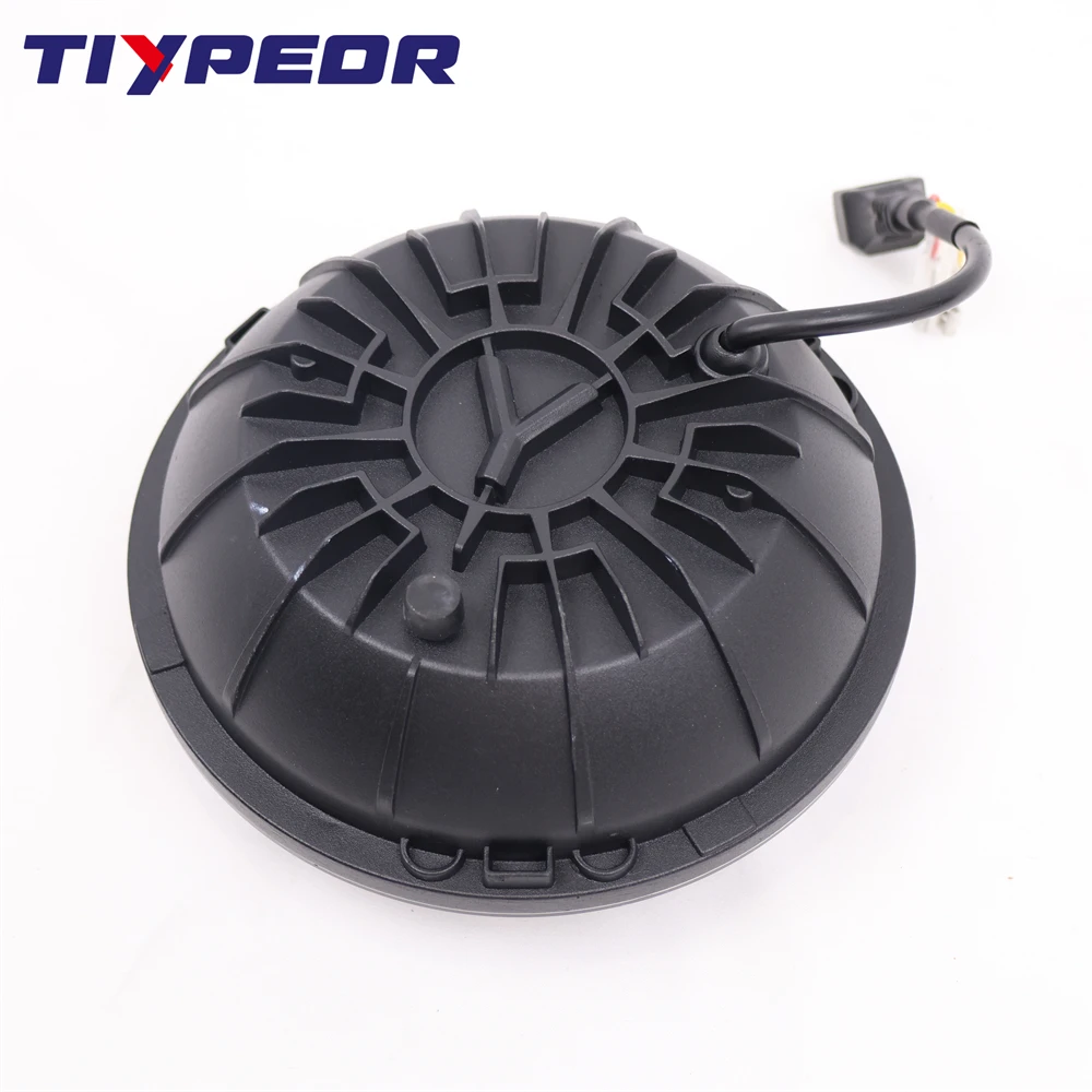 product tiypeor motorcycle 7 led headlight running headlamp light for harley sportsters xl xg 883 dyna softail touring street glide-4