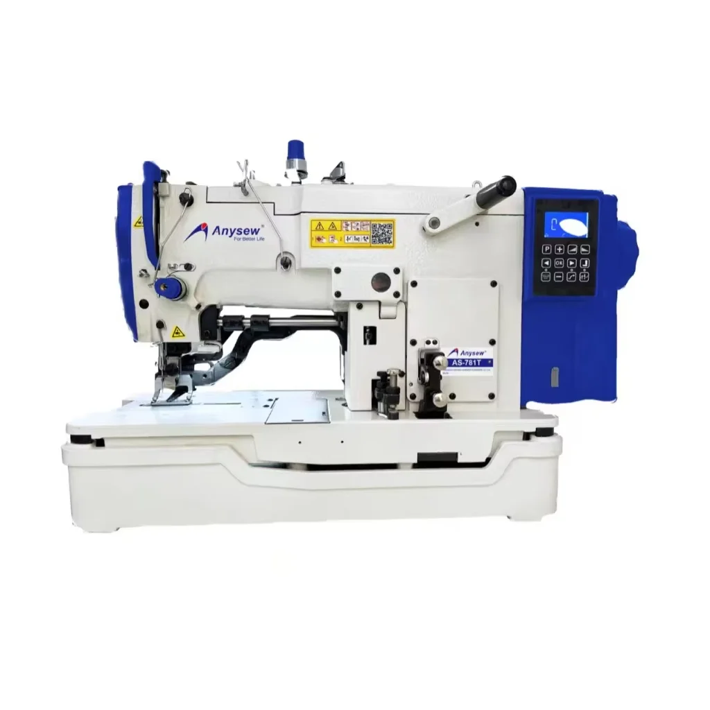 AS-781T Straight Buttonholing machine button hole industrial sewing machine with double step motor