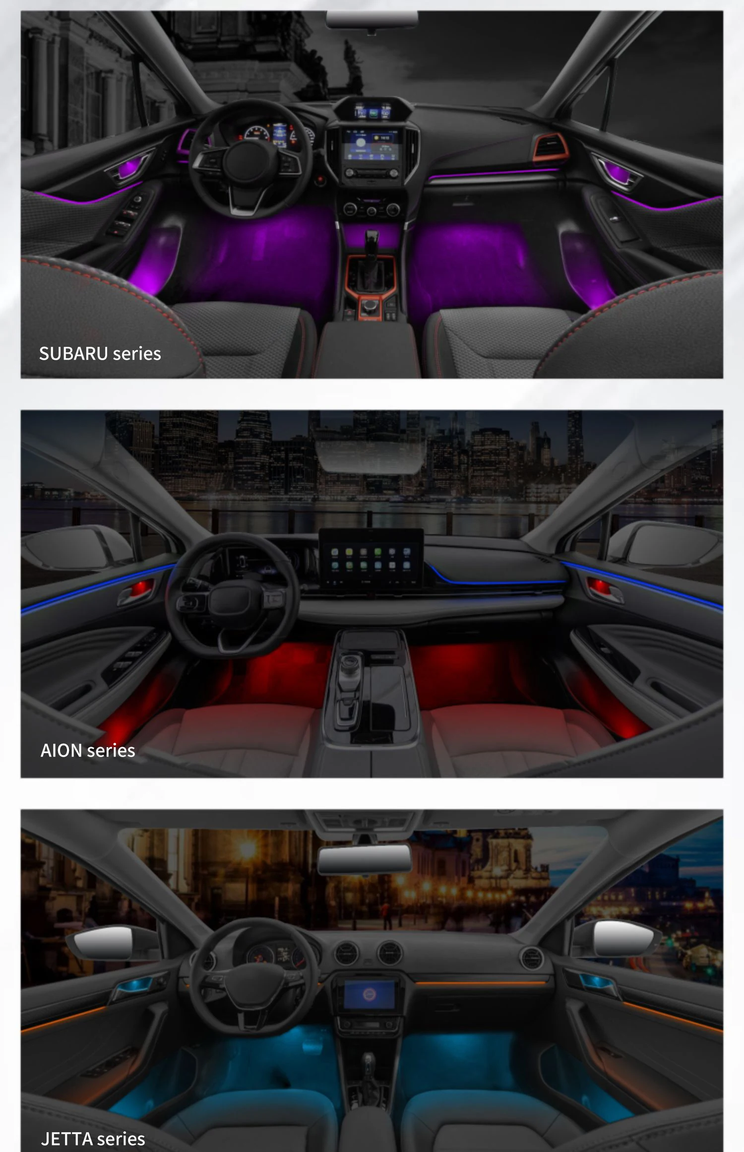 Led Rgb Neon Interior Atmosphere Light Stripcar Interior Decorative