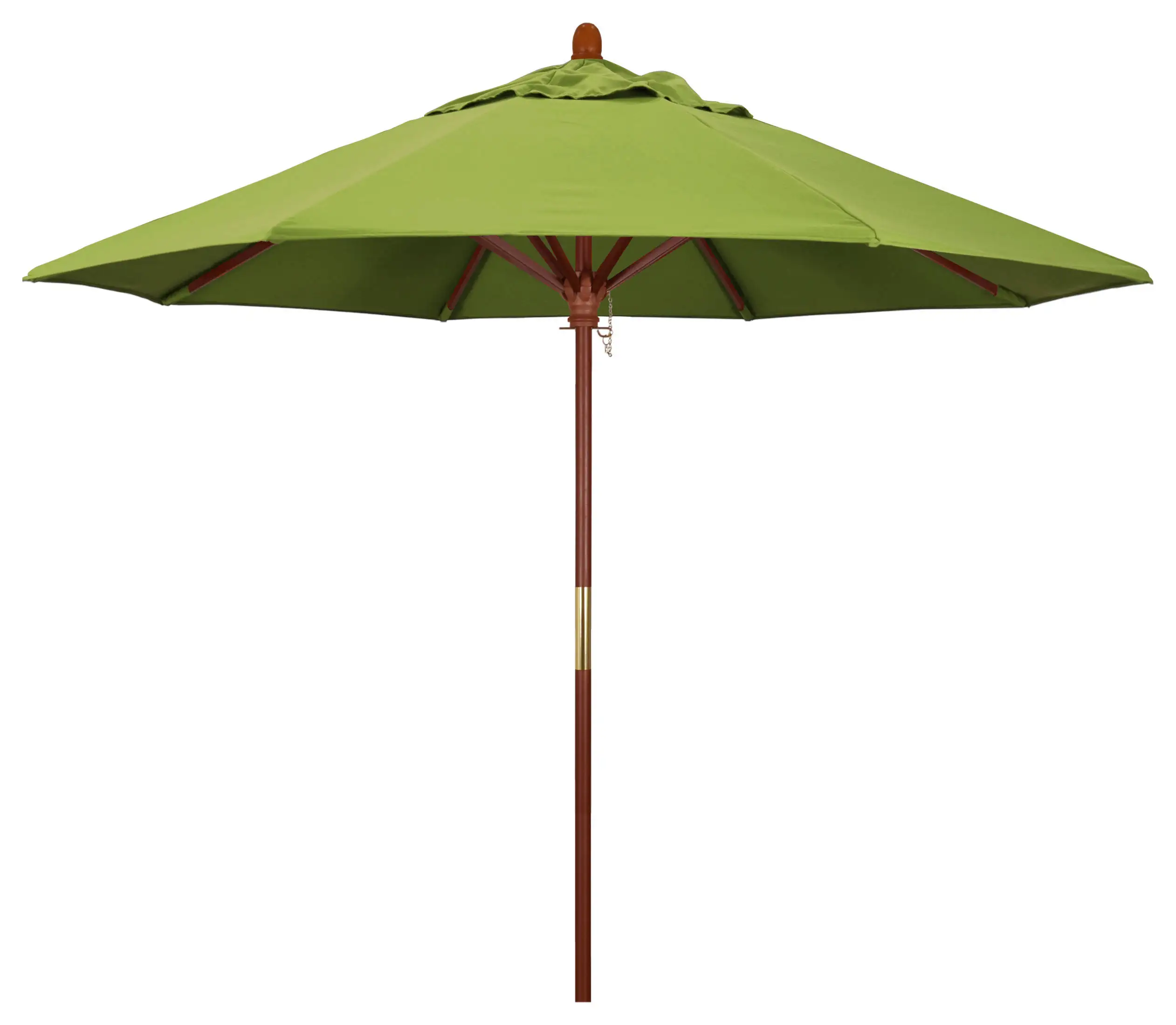 9ft Wooden Outdoor Patio Umbrella W/pulley Market Garden Yard Beach Deck Cafe Decor Sunshade