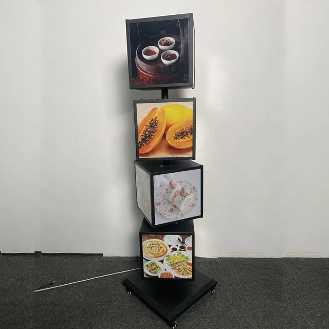 Alibaba.com: Custom rotating LED light box with cubic display and menu ...