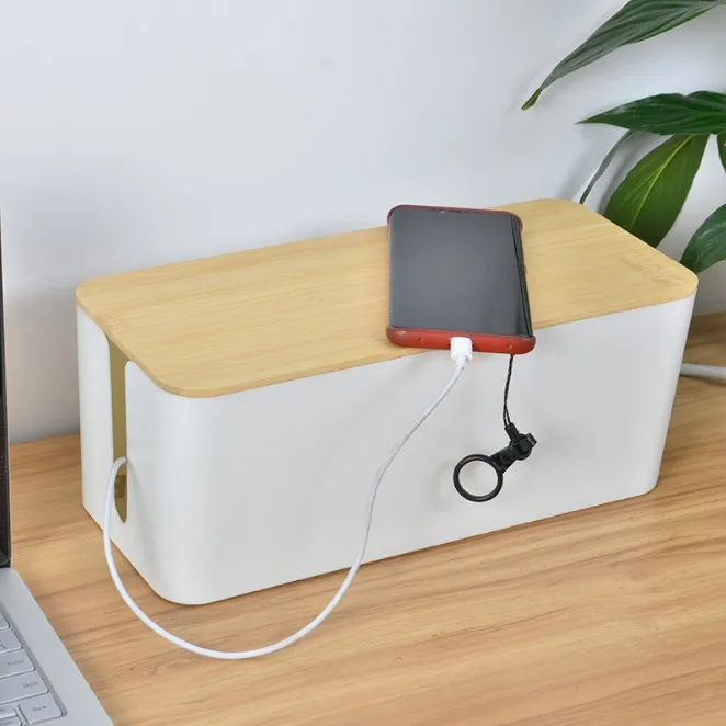 Power Strip Storage Box Data Cable Charger Socket Power Socket Cable Management Desktop Organizer