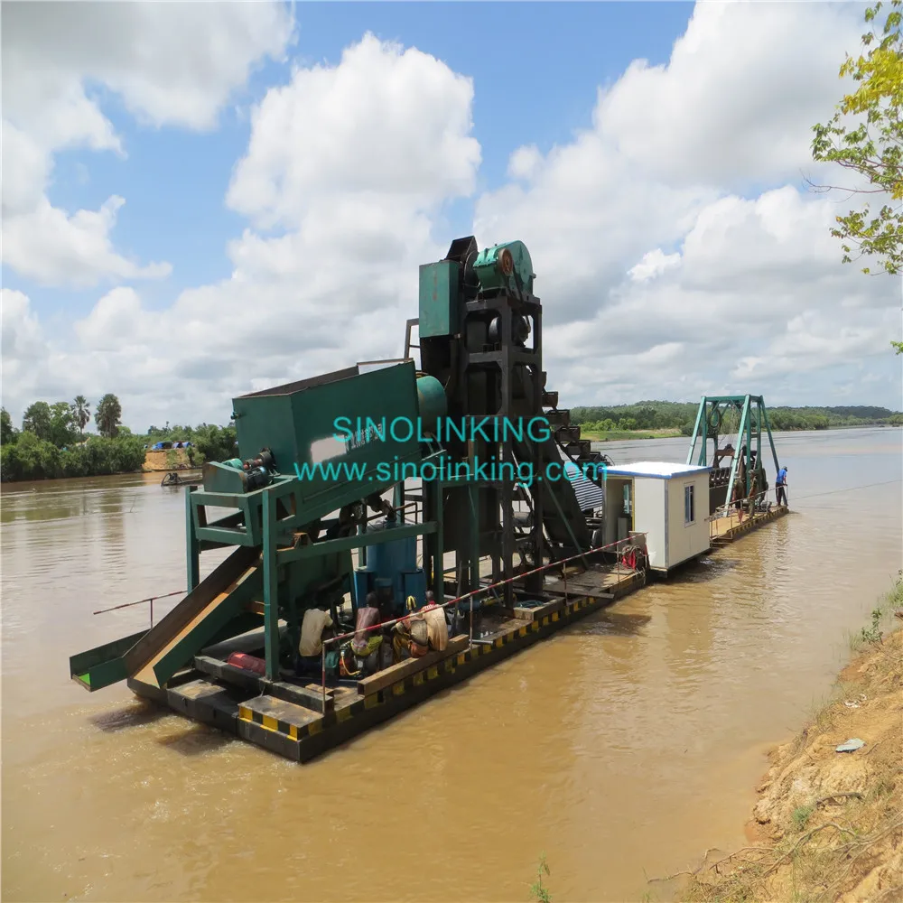 Bucket Line River Dredge Gold and Diamond Mining Dredger