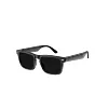 Monture noire avec lunettes de soleil
