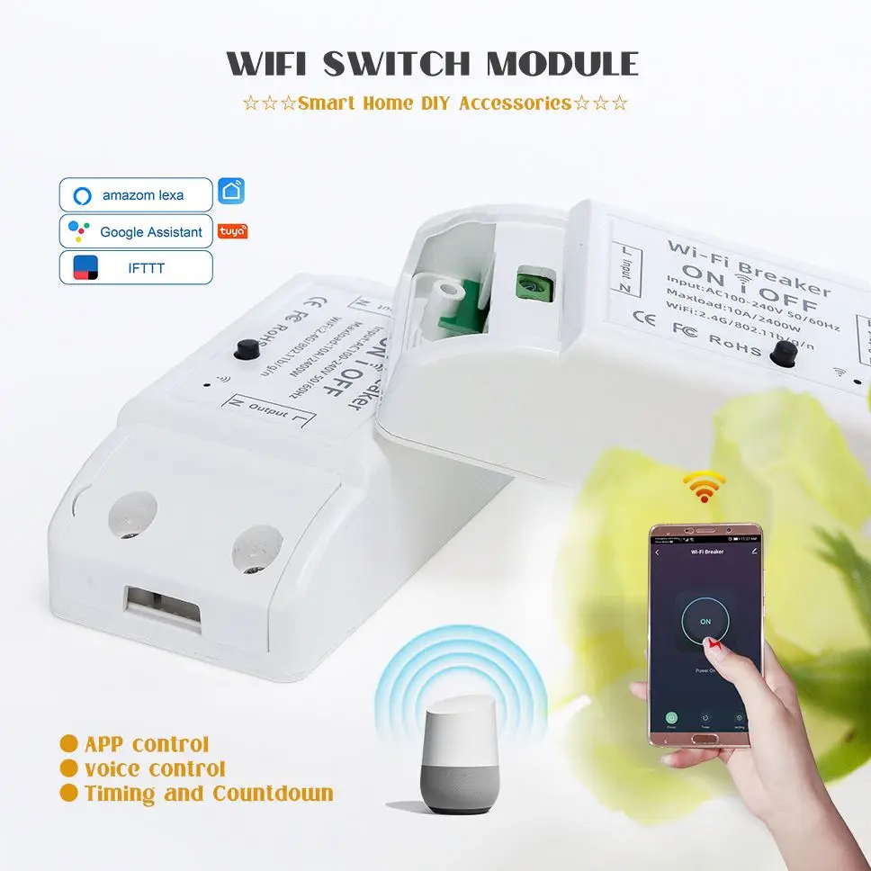 2021 модный автоматический выключатель Wifi Smart Wifi автоматический выключатель Iot Smart Home