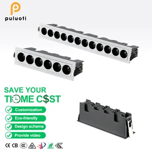 Modern Indoor Recessed LED Grid Spotlight Aluminum Construction Anti-Glare Lightweight High CRI 97 15/24/36/55 Beam Angles IP20