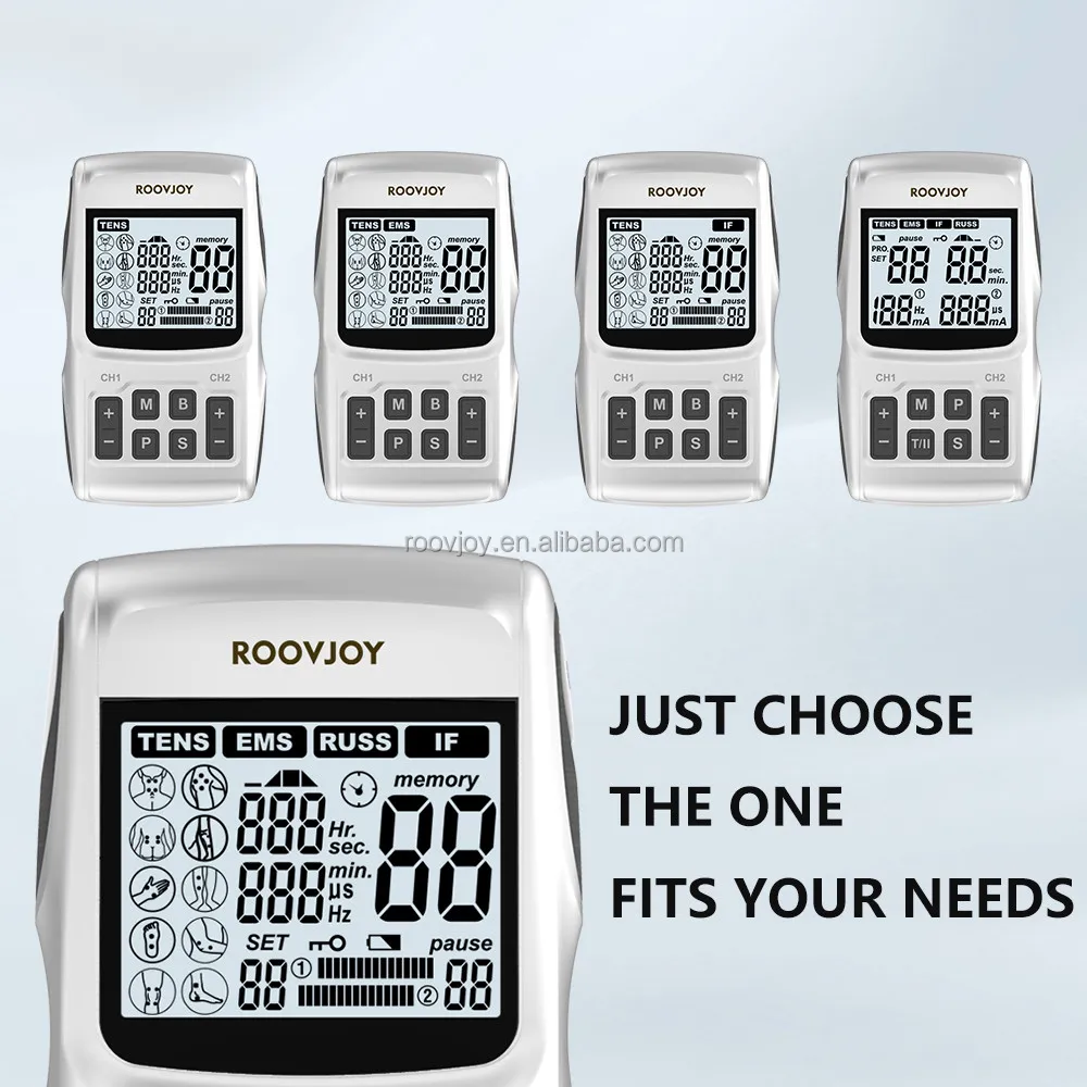 TENS 7000 and EMS Unit 4 in 1 (TENS+EMS+RUSS+IF) physiotherapy