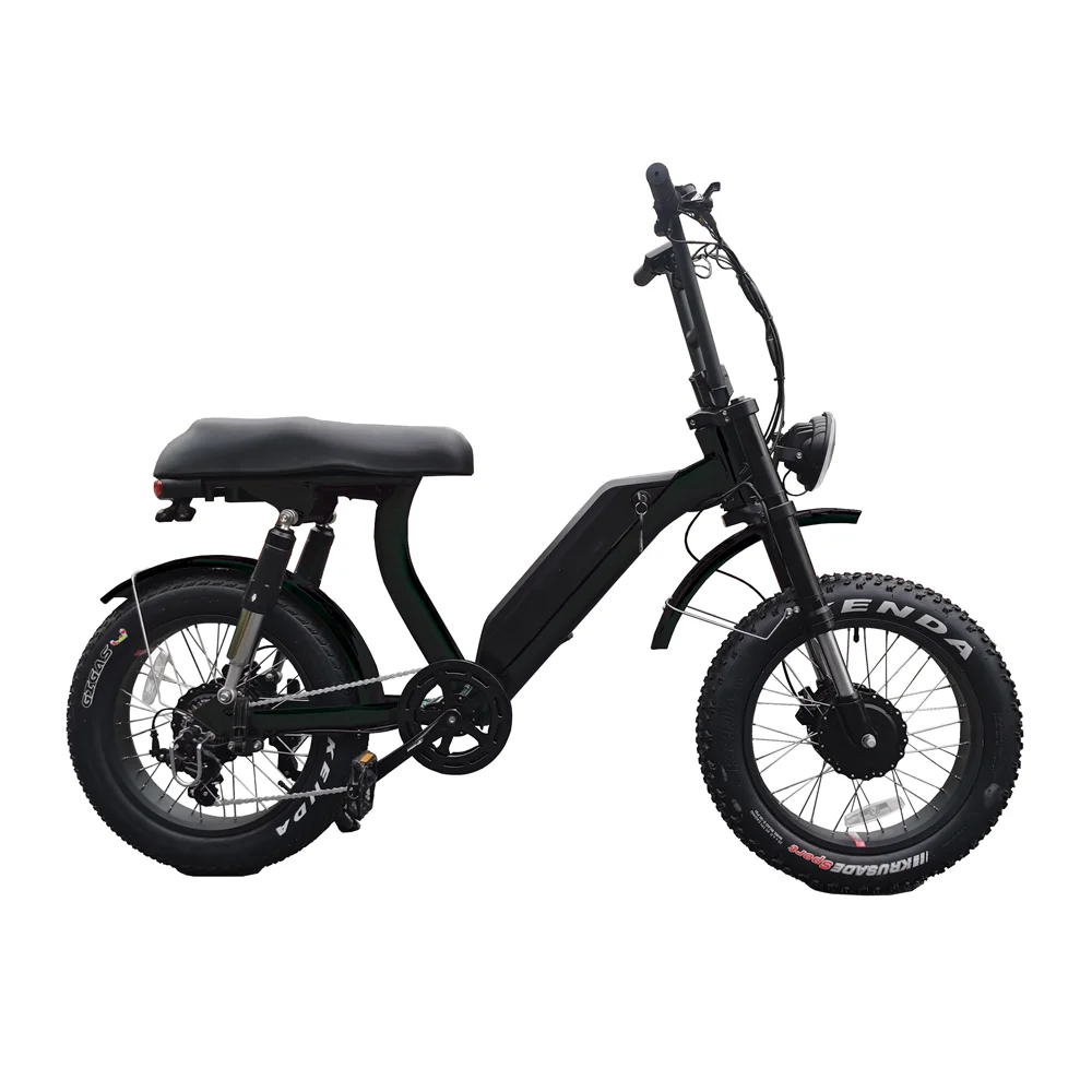 Super Power Dual Motor Ebike Full Suspension 500w 750w Fat Tire Electric Bike Beach Cruiser E