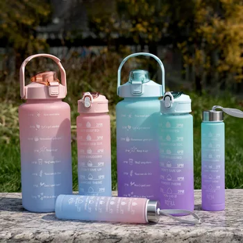 3 In 1 Water Bottle Set Drinking Set Cup Cycling Large Capacity Outdoor ...