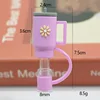 Vaso pequeño morado de 8mm, embolsado individualmente, sin pajita.
