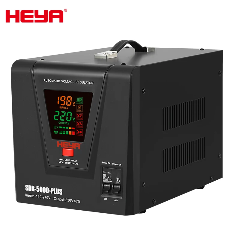 5KVA Single Phase 220V AVR Color Digital 4000-5000W Automatic Regulators Stabilizers Price With Protection