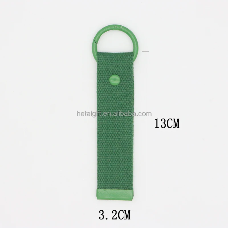 DIY Strap Tags Fabric Key Fob Patch Keyring South Korea Canvas Keychain