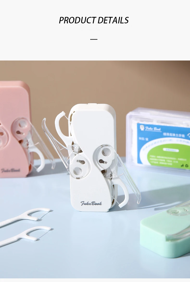 Automatic Dental Floss Dispenser Reusable Teeth Flosser Container