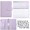 Raccoglitore viola+foglio budget +8 tasche budget + 2 adesivi