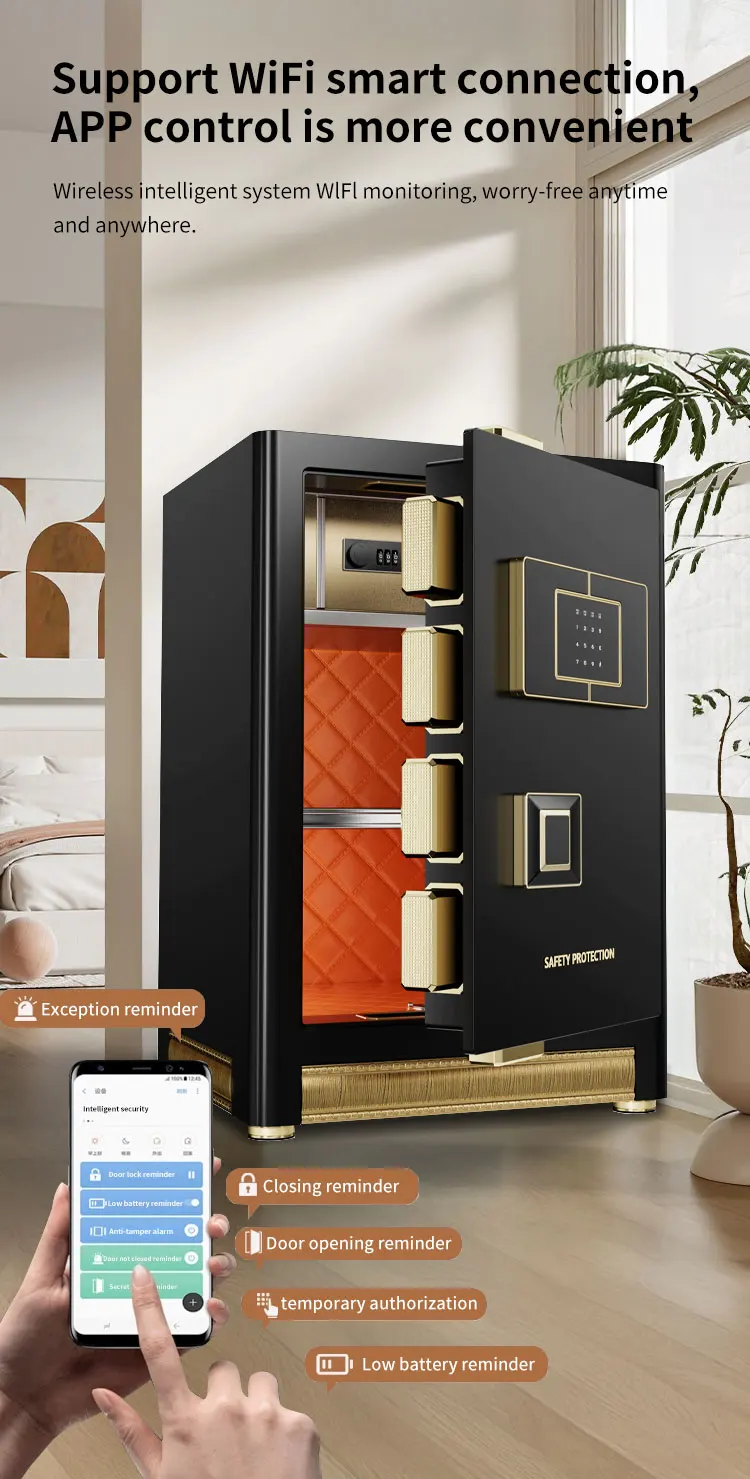 CEQSAFE Heavy-Duty Anti-Theft Steel Digital Safe Box with Fingerprint manufacture