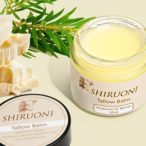 OEM ODM Refreshing Vegan Organic Deodorant Balm Grass Feed Beef Tallow for Men and Women Body Underarm Armpits Use