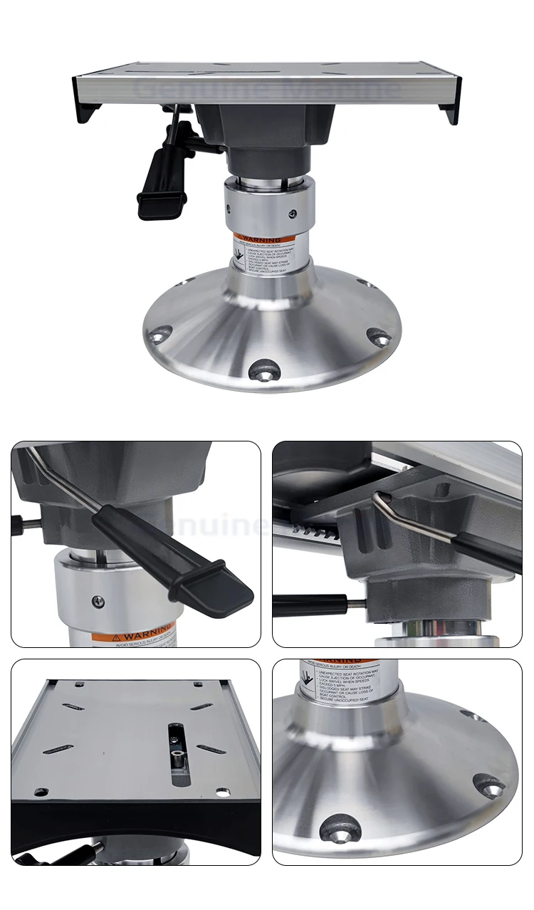 Genuine Marine Boat Captain Seat Marine Grade Swivel Folding Luxury